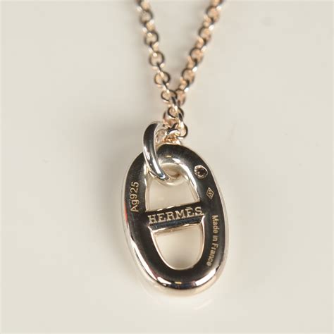 hermes silver necklaces|authentic hermes necklaces.